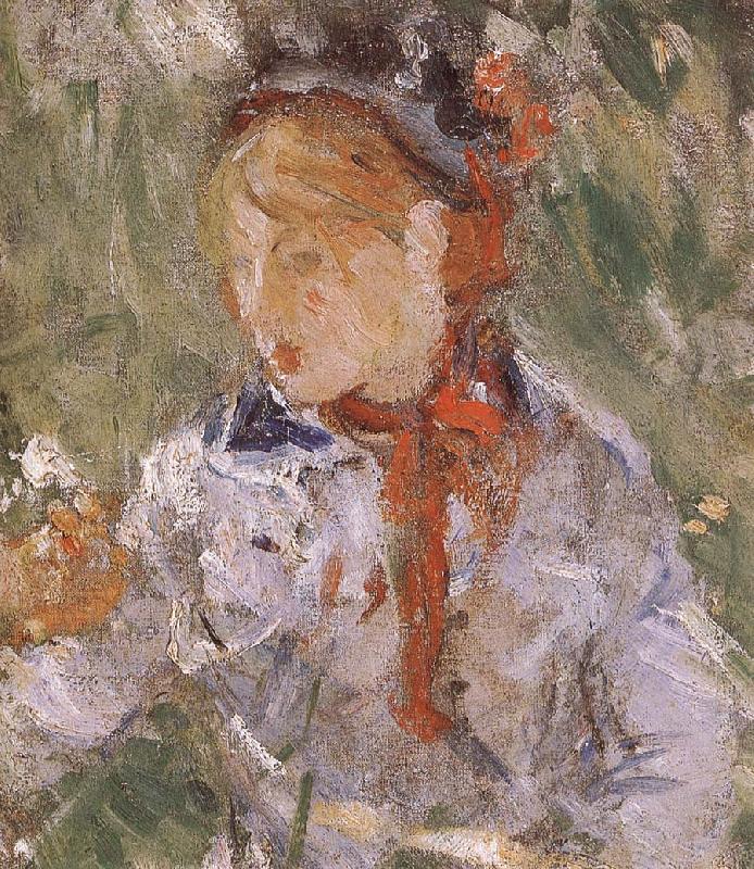 Berthe Morisot Detail of Mother and her son in the garden Sweden oil painting art